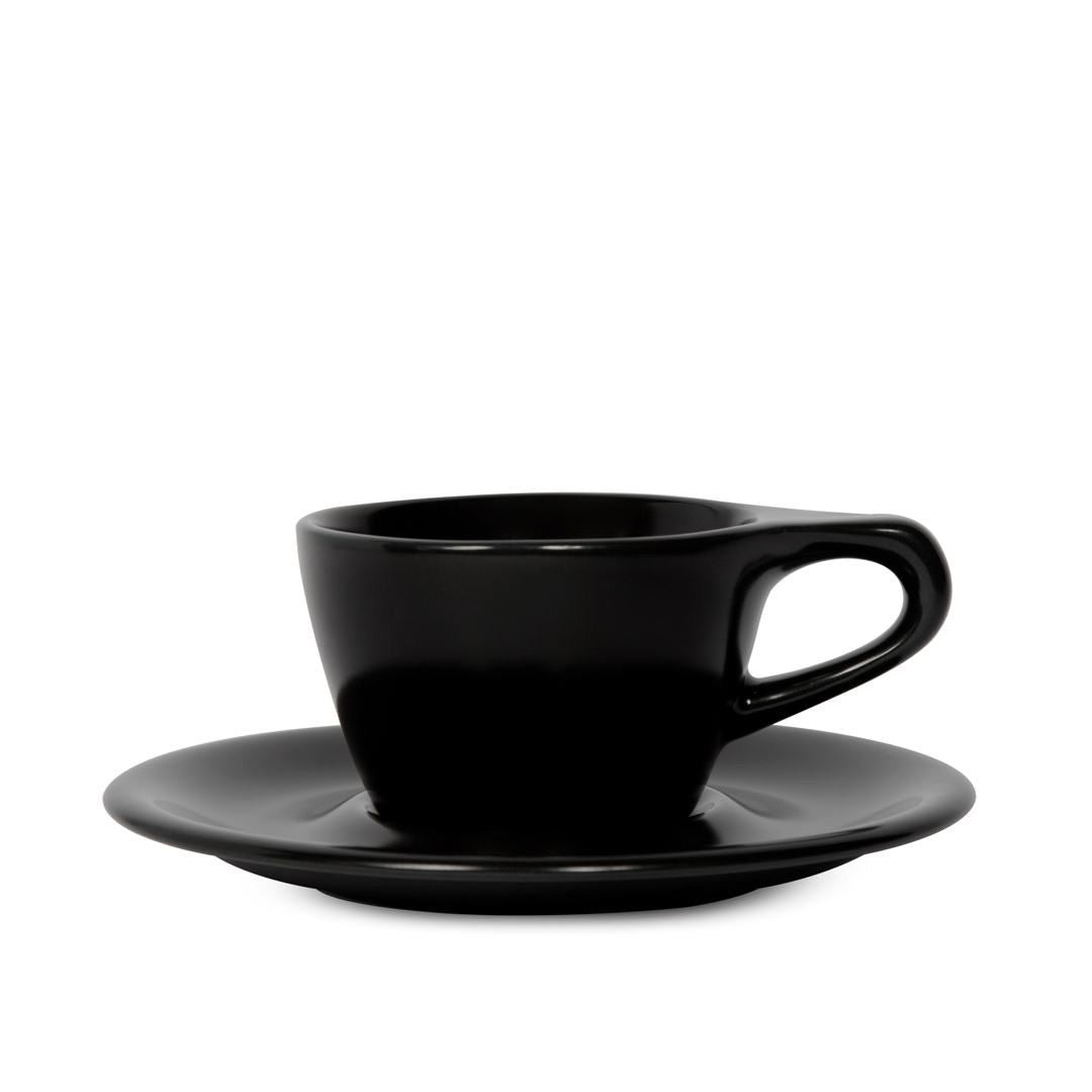 Rosa Black 300 ml Cappuccino Cup & Saucer - Barista Pro